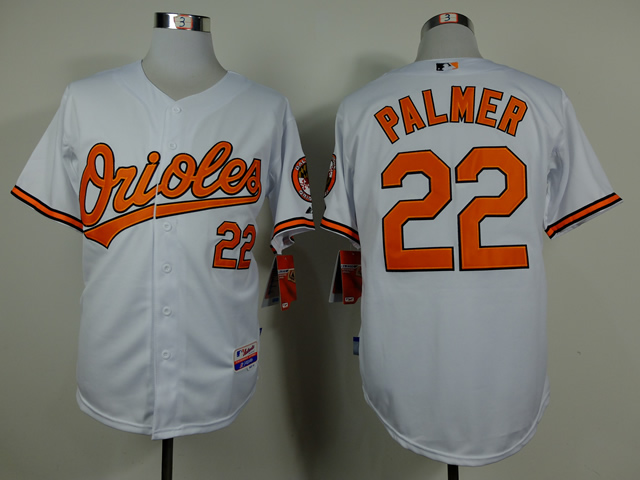 Men Baltimore Orioles #22 Palmer White Throwback MLB Jerseys